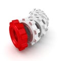 Cogwheel gears group on white background Royalty Free Stock Photo