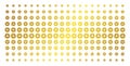 Cogwheel Gold Halftone Effect Royalty Free Stock Photo