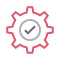 Cogwheel vector color line icon Royalty Free Stock Photo
