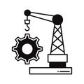 Cogwheel lifter Vector Icon which can easily modify or edit