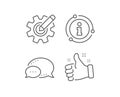 Cogwheel line icon. Engineering tool sign. Edit settings. Vector Royalty Free Stock Photo