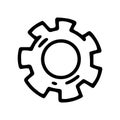 cogwheel line vector doodle simple icon design