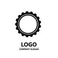 Cogwheel logo design. Gear wheel vector icon. Logotype, vector Royalty Free Stock Photo