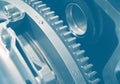 Mechanism gear wheel closeup Royalty Free Stock Photo