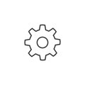 Cogwheel mechanism icon. outline gear icon. mechanism concept. Stock Vector illustration isolated on white background Royalty Free Stock Photo