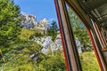 Cogwheel Rail Car Climbing Mount Pilatus Lucerne Switzerland Royalty Free Stock Photo