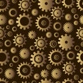Cogwheel seamless pattern. Steampunk style. Metallic grunge background. Abstract vector pattern. Texture with different Royalty Free Stock Photo