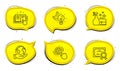 Cogwheel settings, Eco energy and Cleanser spray icons set. Technical documentation sign. Vector