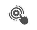 Cogwheel settings icon. Engineering tool sign. Vector