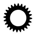 Cogwheel silhouette isolated on a white background