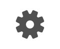 Cogwheel simple icon. Service sign.