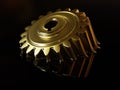 Cogwheel Submerged in Lubricant Oil Concept 3d Illustration