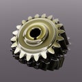 Cogwheel Submerged in Lubricant Oil Concept 3d Illustration