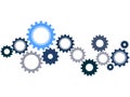 Cogwheel symbol. Mechanism.concept process or systemization.vector illustration