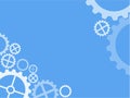 Cogwheel technical wallpaper light blue Royalty Free Stock Photo