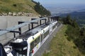 The cogwheel train to climb to the summit of Puy de Dome volcano