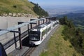 The cogwheel train to climb to the summit of Puy de Dome volcano