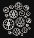 Cogwheels and gears. Vector illustration