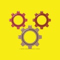 cogwheels icon. Vector illustration decorative design