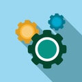 Cogwheels icon. Vector illustration decorative design