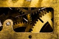 Cogwheels in old clock