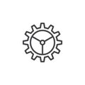 Cogwheels outline icon