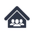 Cohabitation concept - Vector web icon Royalty Free Stock Photo