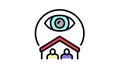 cohabitation surveillance color icon animation