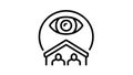 cohabitation surveillance line icon animation