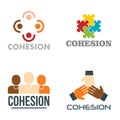 Cohesion logo set, flat style