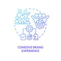 Cohesive brand experience blue gradient concept icon Royalty Free Stock Photo