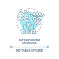 Cohesive brand experience turquoise concept icon