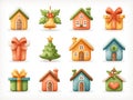 a cohesive Christmas theme vector Royalty Free Stock Photo