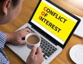 COI as CONFLICT OF INTEREST Royalty Free Stock Photo