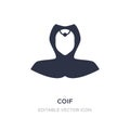 coif icon on white background. Simple element illustration from Fashion concept