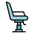 Coiffure chair icon vector flat