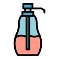 Coiffure dispenser icon vector flat