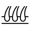 Coiffure head hair icon, outline style