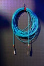 Coil of blue wire