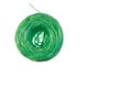 Skein of green nylon thread on a white background Royalty Free Stock Photo