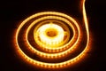 A coil of LED decorative strip to illuminate niches in the house