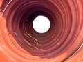 The coil is the main working element of the heat exchanger, which allows for the required heat exchange of working media Royalty Free Stock Photo
