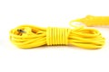 Coil the power cord insulation. Royalty Free Stock Photo