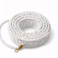 coil of rope is isolated on a white background.