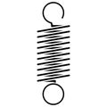 Coil spring steel spring metal spring on white background vector