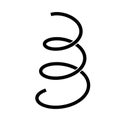 Coil spring steel spring metal spring on white background vector Royalty Free Stock Photo