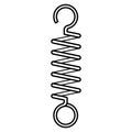 Coil spring steel spring metal spring on white background vector Royalty Free Stock Photo