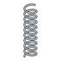Coil spring steel spring metal spring on white background Royalty Free Stock Photo
