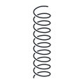 Coil spring steel spring metal spring on white background vector Royalty Free Stock Photo