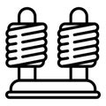 Coil stand icon, outline style